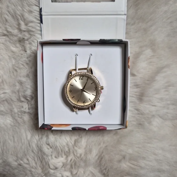 Swarovski Round Watch Head Face Gold Craft DIY Watch Jewelry Gift Stocking Stuff - Picture 8 of 9